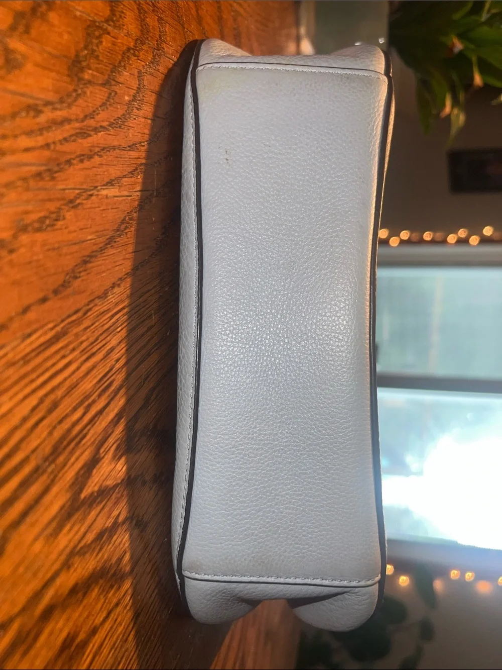 kate spade Pebbled Leather Shoulder Bag in Light Gray